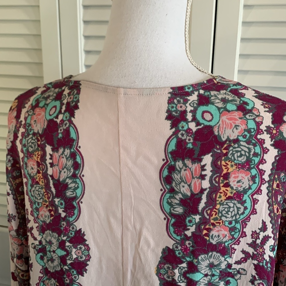 Free People Lovely Dreams Tunic Top Dress Women’s  Drop Waist Floral Size Medium - Picture 6 of 12